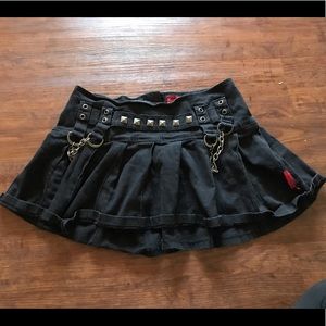 Tripp NYC Black Chain/Studded Mini Skirt